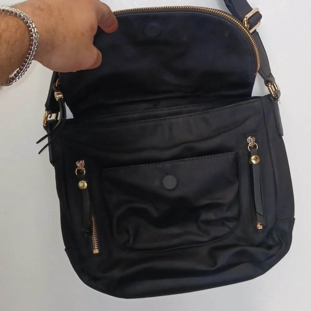 Karl Lagerfeld black nylon crossbody/shoulder bag. - Picture 5 of 13